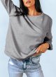 Women's Casual Crew Neck Sweatshirt Loose Soft Long Sleeve Pullover Tops