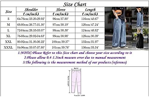 Jeans for Men Relaxed fit Plus Size Jeans Street Wide Leg Trousers Pants Jeans Jeans for Men Big and Tall