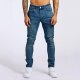 Men Slim Zipper Denim Jeans Pants Patchwork Hip Hop Denim with Pockets Men's Washed Old Loose Fashion Casual Jeans