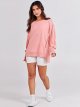 Women's Oversized Sweatshirt Crew Neck Long Sleeve Casual Slit Pullover Top Fall Teen Girl Preppy Clothes