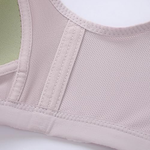 Women's Comfortable and Sexy Large Size Front Buckle Wrap Up Tank Top Style Thin Bra Mesh Sports Bra