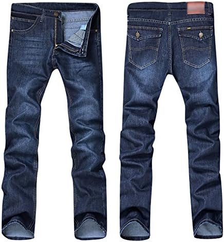 Men Jeans Relaxed fit Cotton Hip Hop Loose Work Long Trousers Jeans Pants Middle Waist Denim Long Pants Jeans for