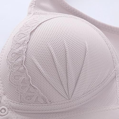 Women's Comfortable and Sexy Large Size Front Buckle Wrap Up Tank Top Style Thin Bra Mesh Sports Bra