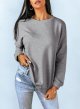 Women's Casual Crew Neck Sweatshirt Loose Soft Long Sleeve Pullover Tops