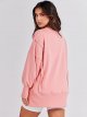 Women's Oversized Sweatshirt Crew Neck Long Sleeve Casual Slit Pullover Top Fall Teen Girl Preppy Clothes