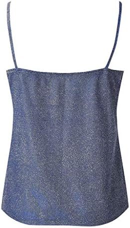 Womens Glitter Strappy Tank Tops Ladies Sexy Swing Vest Clubwear Bra