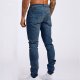 Men Slim Zipper Denim Jeans Pants Patchwork Hip Hop Denim with Pockets Men's Washed Old Loose Fashion Casual Jeans