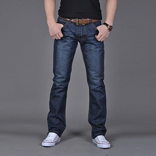 Men Jeans Relaxed fit Cotton Hip Hop Loose Work Long Trousers Jeans Pants Middle Waist Denim Long Pants Jeans for