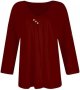 Plus Size Cotton Tops for Women Loose Fit Dressy Fall 3/4 Sleeve Shirts Casual V Neck Dress Tunic Tops for Women