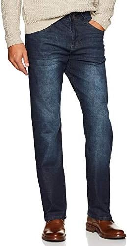 Men's Denim Jeans - Comfort Stretch Mid Rise Relaxed Fit Jeans for Men - Classic Men's Cotton 5 Pocket Denim Pants