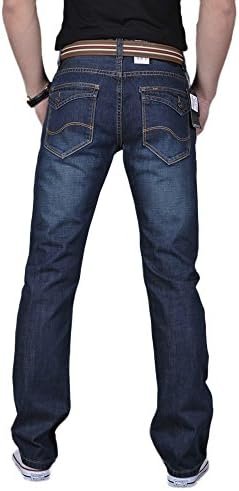 Men Jeans Relaxed fit Cotton Hip Hop Loose Work Long Trousers Jeans Pants Middle Waist Denim Long Pants Jeans for