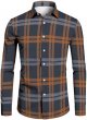 Men's Outdoor Long Sleeved Shirt Holiday Fashion Shirt Men's England Plaid Long Sleeved Shirt House Slipper Open