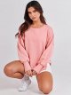 Women's Oversized Sweatshirt Crew Neck Long Sleeve Casual Slit Pullover Top Fall Teen Girl Preppy Clothes