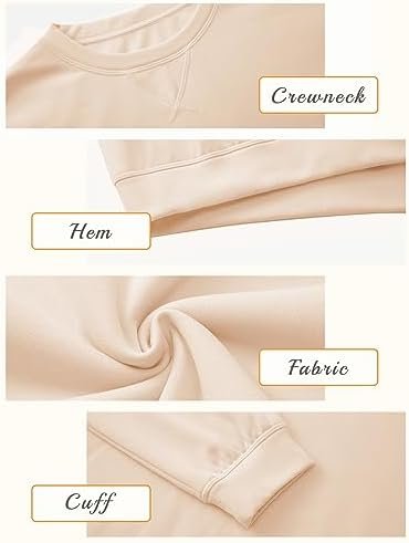 Sweatshirts for Women Loose Fit Pullover Lightweight Sweatshirt Soft Comfortable Grandma Top Elderly Women