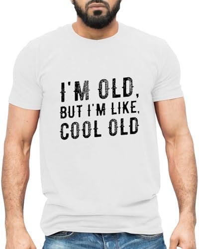 Mens T-Shirts Casual Short Sleeve Loose Fit Tees Funny Crew Neck Graphic T Shirt Basic Blouse Big and Tall Tops