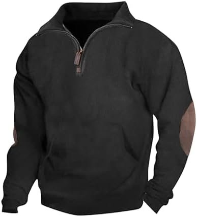 Winter Men's New Christmas Digital Printed Long Sleeve Stand Half Zip Plus Hoodie Cotton Sweatsuit Set