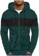 Mens Hooded Sweater Coat With Solid Color Zipper Pocket In Autumn And Winter