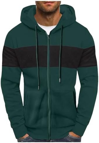 Mens Hooded Sweater Coat With Solid Color Zipper Pocket In Autumn And Winter