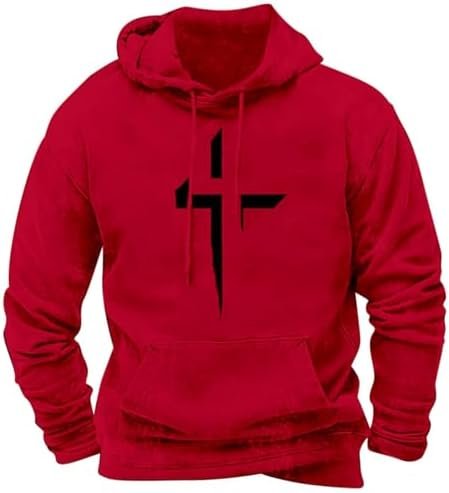 Men's Front Fashion Print Sportswear Plus Size Hoodie Top Open Toe Slipper