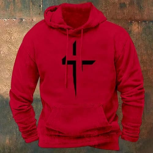 Men's Front Fashion Print Sportswear Plus Size Hoodie Top Open Toe Slipper