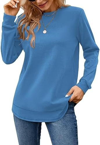 Sweatshirts for Women Casual Long Sleeve Shirts Tunic Tops
