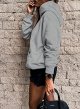 Women's Casual Hoodies Long Sleeve Solid Lightweight Pullover Tops Loose Sweatshirt with Pocket