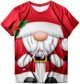 Women's Cute Christmas Printed Round Neck Short Sleeve Tops Short Sleeve T Shirts Loose Fitting T Shirt