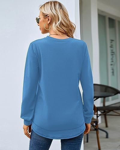 Sweatshirts for Women Casual Long Sleeve Shirts Tunic Tops