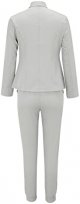 Women's Two Piece Lapels Suit Set Office Long Sleeve Jacket Pant Suit Slim Fit Trouser Jacket Pants and Suit for