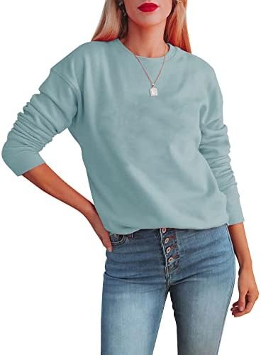 Women's Long Sleeve Sweatshirt Fashion Crew Neck Pullover Tops