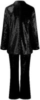 Womens Suits Set Sequin 2 Piece Pants Set Notch Lapel Slim Fit Formal Suits Womens Tuxedo Suit Lady Athletic