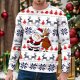 Christmas Mens Autumn And Winter Products Hooded Crew Neck Sweatshirt Double Layer Snowflake Funny Funny Fleece