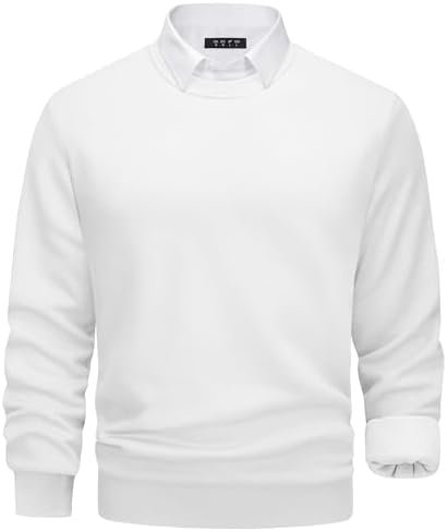 Men's Long Sleeve Sweatshirt Winter and Fall Casual Warm Sweatshirt Lined Pullover