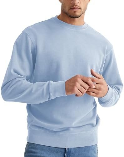 Mens Sweatshirt Long Sleeve Soft Cotton Jacket Mens Sweater Oversized Pullover Sweatshirts for Men