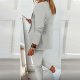 Women's Two Piece Lapels Suit Set Office Long Sleeve Jacket Pant Suit Slim Fit Trouser Jacket Pants and Suit for