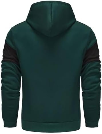 Mens Hooded Sweater Coat With Solid Color Zipper Pocket In Autumn And Winter