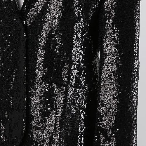 Womens Suits Set Sequin 2 Piece Pants Set Notch Lapel Slim Fit Formal Suits Womens Tuxedo Suit Lady Athletic