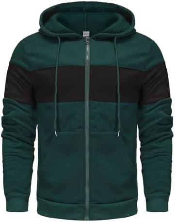 Mens Hooded Sweater Coat With Solid Color Zipper Pocket In Autumn And Winter