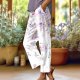 Women's Fashion Spring and Summer Printed Pocket Folded Stretchable Casual Pants (2) Casual Elegant Pants for