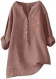 Loose Button Down Blouse Tops Stand Solid Sleeve Long Casual Women Shirt Women Blouse Thinning Shirts for Women