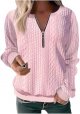 Women's Autumn And Winter Casual Comfortable Versatile Solid Color Half Zipper Long Sleeve Sweatshirt Women Zip