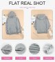 Women's Casual Hoodies Long Sleeve Solid Lightweight Pullover Tops Loose Sweatshirt with Pocket