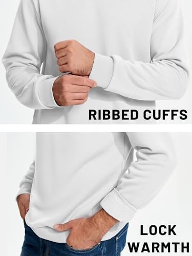 Men's Long Sleeve Sweatshirt Winter and Fall Casual Warm Sweatshirt Lined Pullover