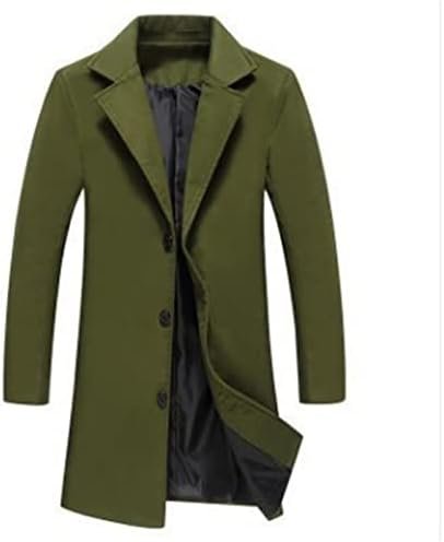 Men Slim Winter Coat Lapel Long Sleeve Padded Leather Vintage Thicken Coat Sheepskin Teach Coat for Men