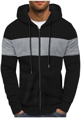 Mens Hooded Sweater Coat With Solid Color Zipper Pocket In Autumn And Winter Boy Outdoor Slipper