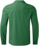 Men's Solid Color Casual Shirt Long Sleeve Loose Fit Linen Blend with Pockets Stretch Tee