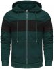 Mens Hooded Sweater Coat With Solid Color Zipper Pocket In Autumn And Winter